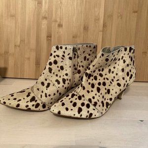 Matisse Pointed Toe Ankle Bootie Calf Hair